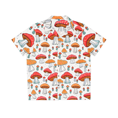 All Over Prints - Men's Mushroom Pie Print Hawaiian Shirt - Acid Daddy