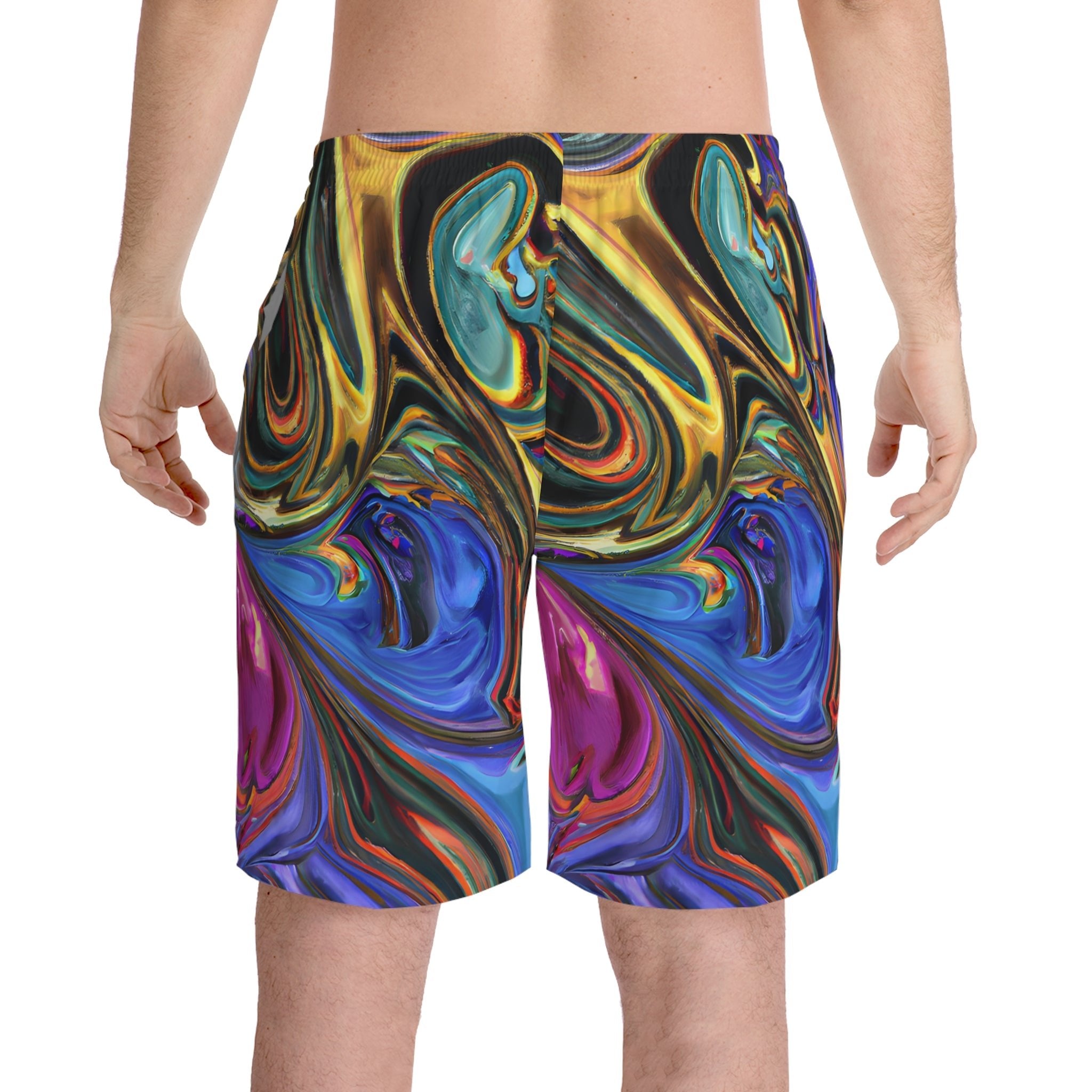 Beach Shorts - Men's Painted Serenity Beach Shorts - Acid Daddy