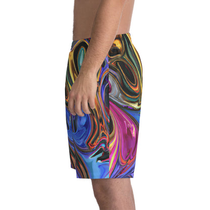 Beach Shorts - Men's Painted Serenity Beach Shorts - Acid Daddy