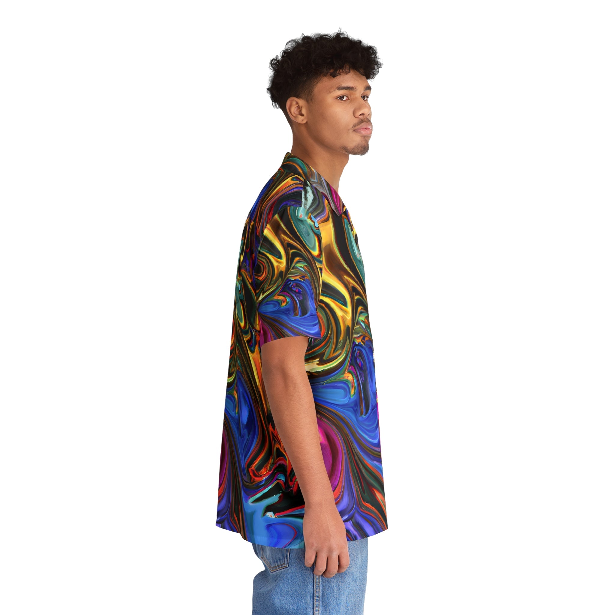 Hawaiian Shirts - Men's Painted Serenity Hawaiian Shirt - Acid Daddy