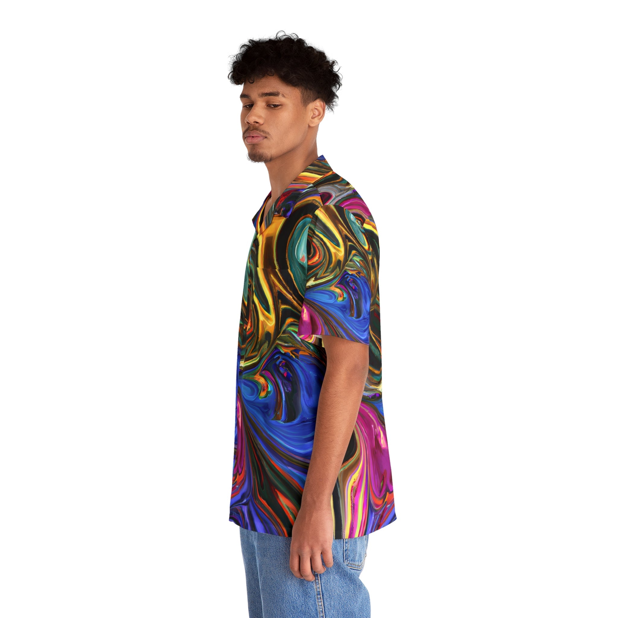 Hawaiian Shirts - Men's Painted Serenity Hawaiian Shirt - Acid Daddy