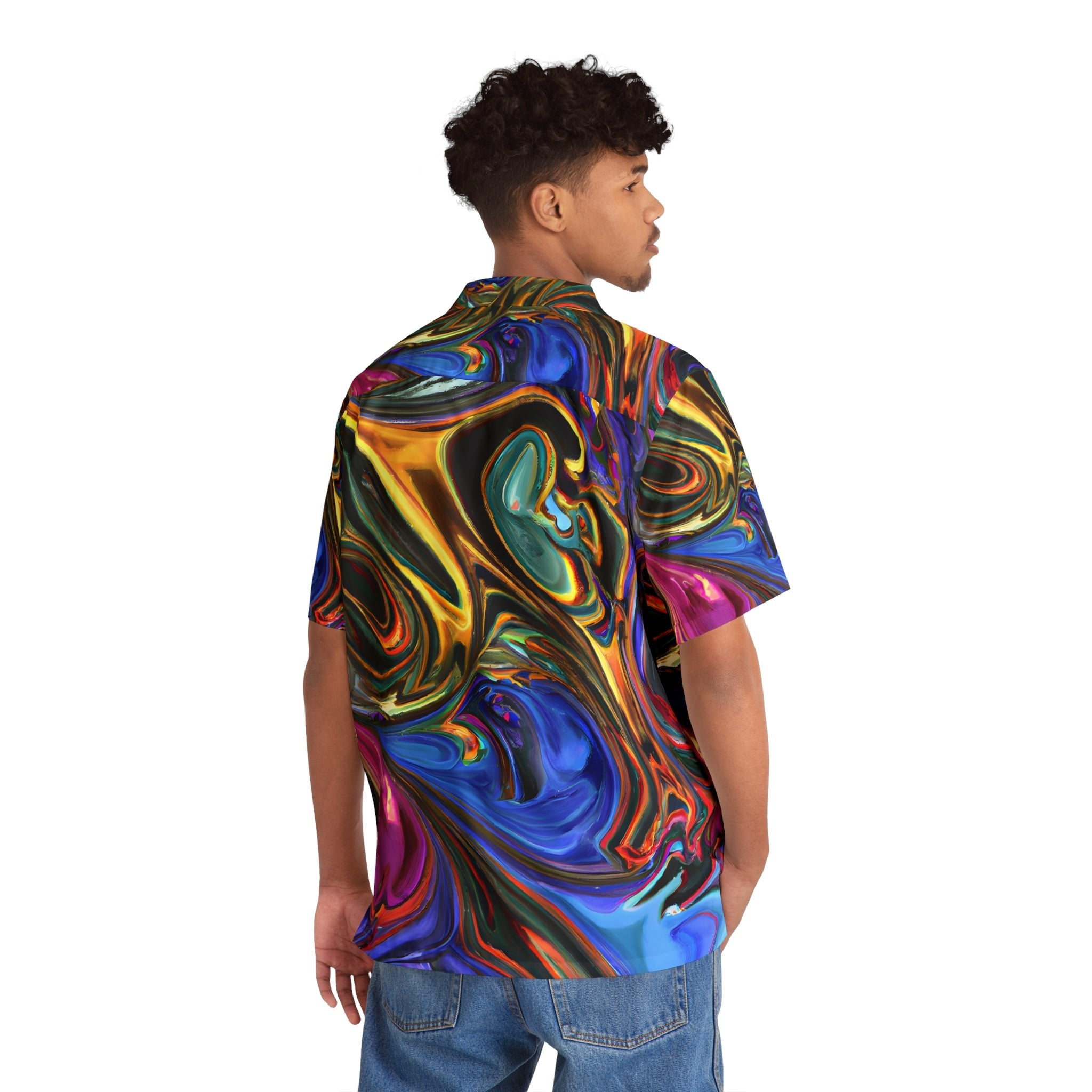 Hawaiian Shirts - Men's Painted Serenity Hawaiian Shirt - Acid Daddy