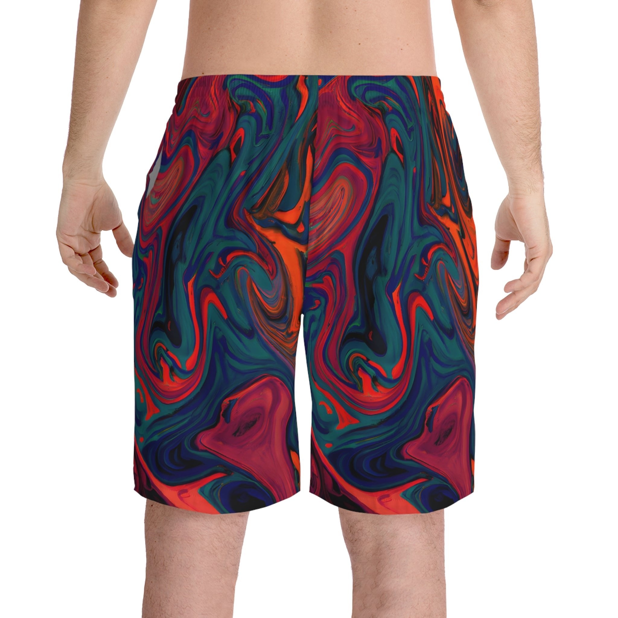 Beach Shorts - Men's Painted Trip Fun Beach Shorts - Acid Daddy