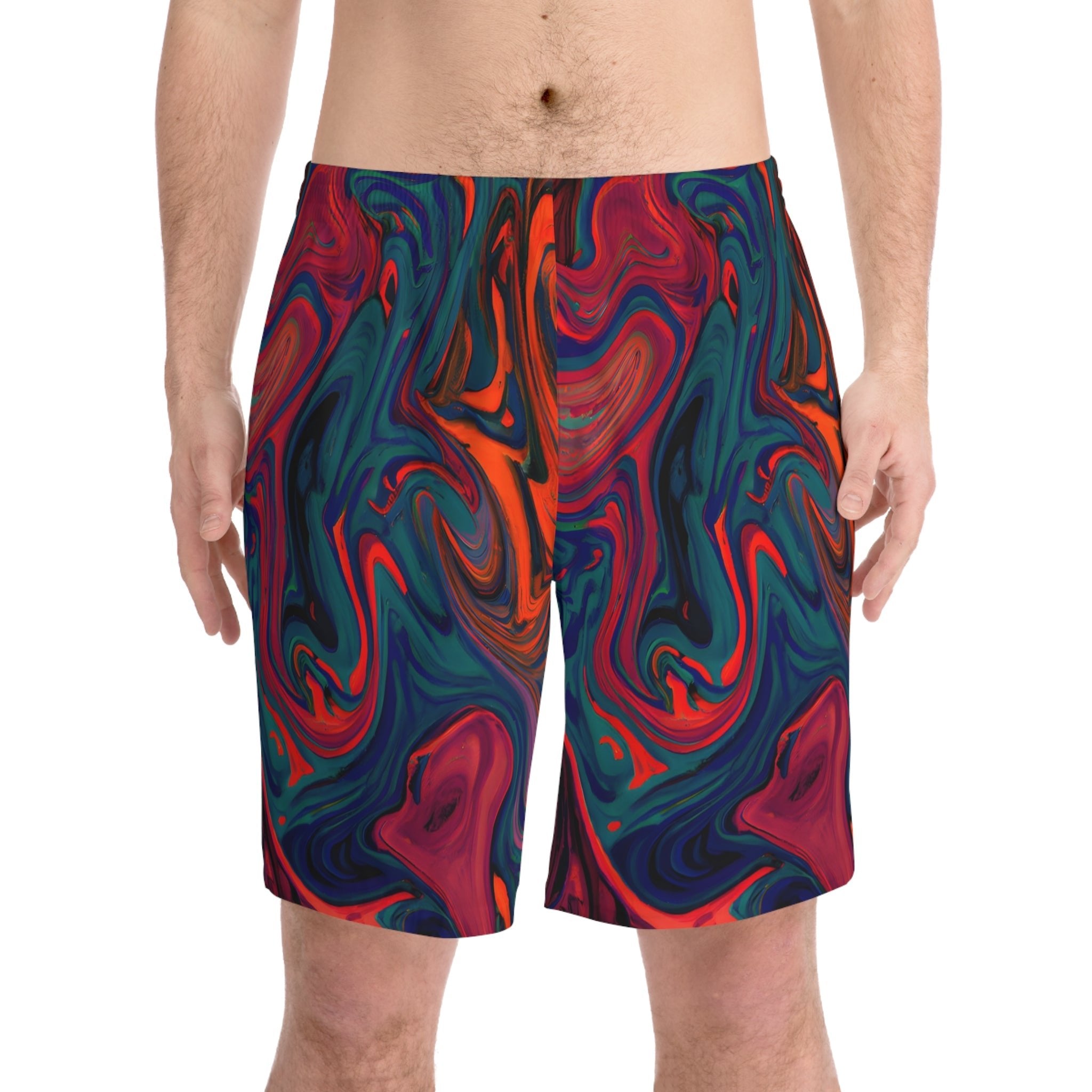 Beach Shorts - Men's Painted Trip Fun Beach Shorts - Acid Daddy