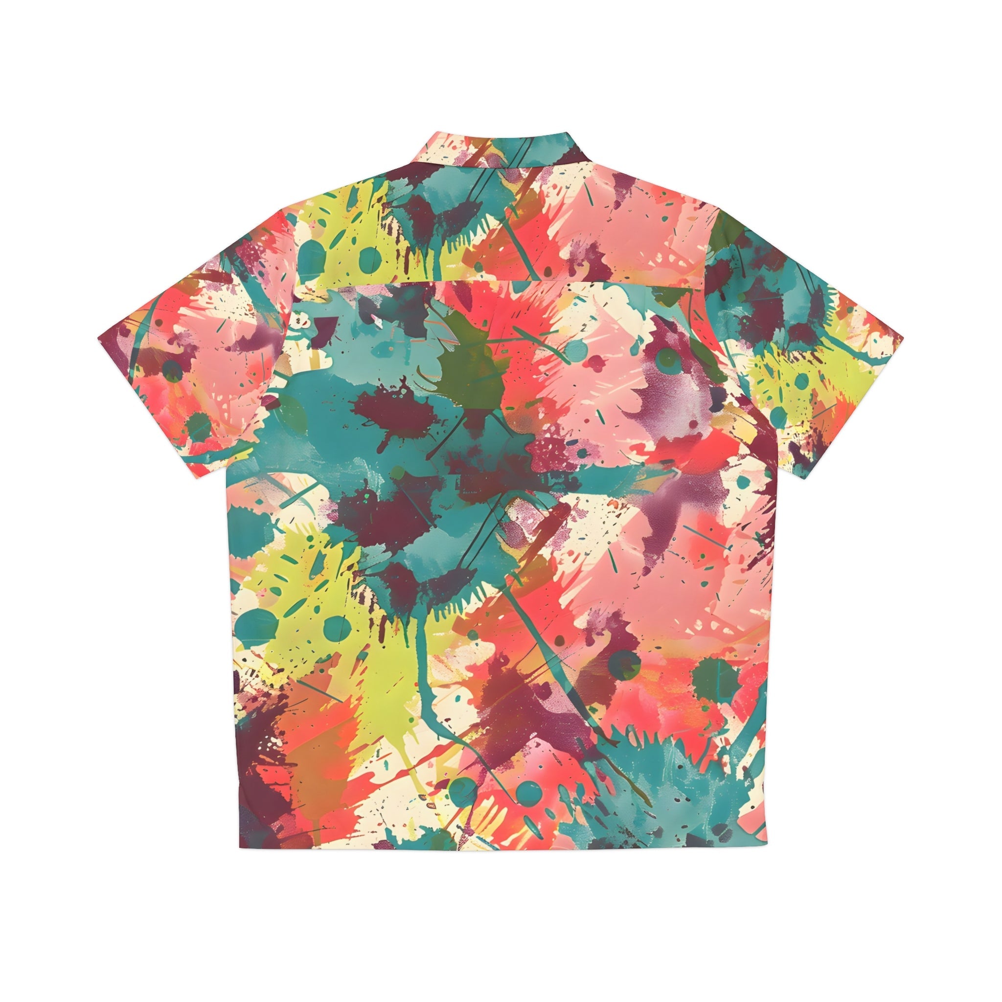 Hawaiian Shirts - Men's Peach Splash Hawaiian Shirt - Acid Daddy