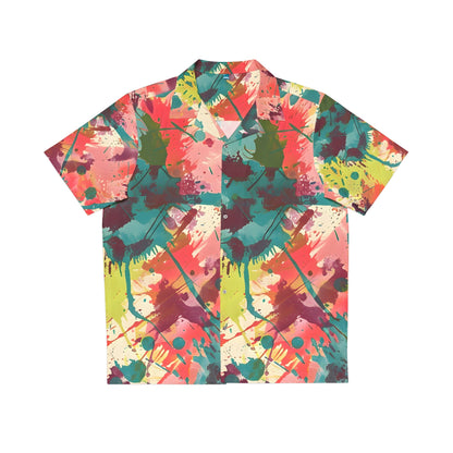 Hawaiian Shirts - Men's Peach Splash Hawaiian Shirt - Acid Daddy