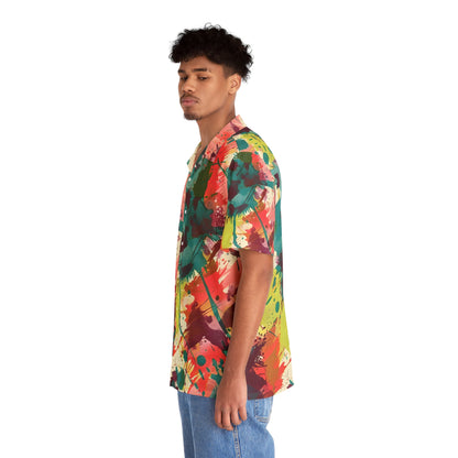 Hawaiian Shirts - Men's Peach Splash Hawaiian Shirt - Acid Daddy