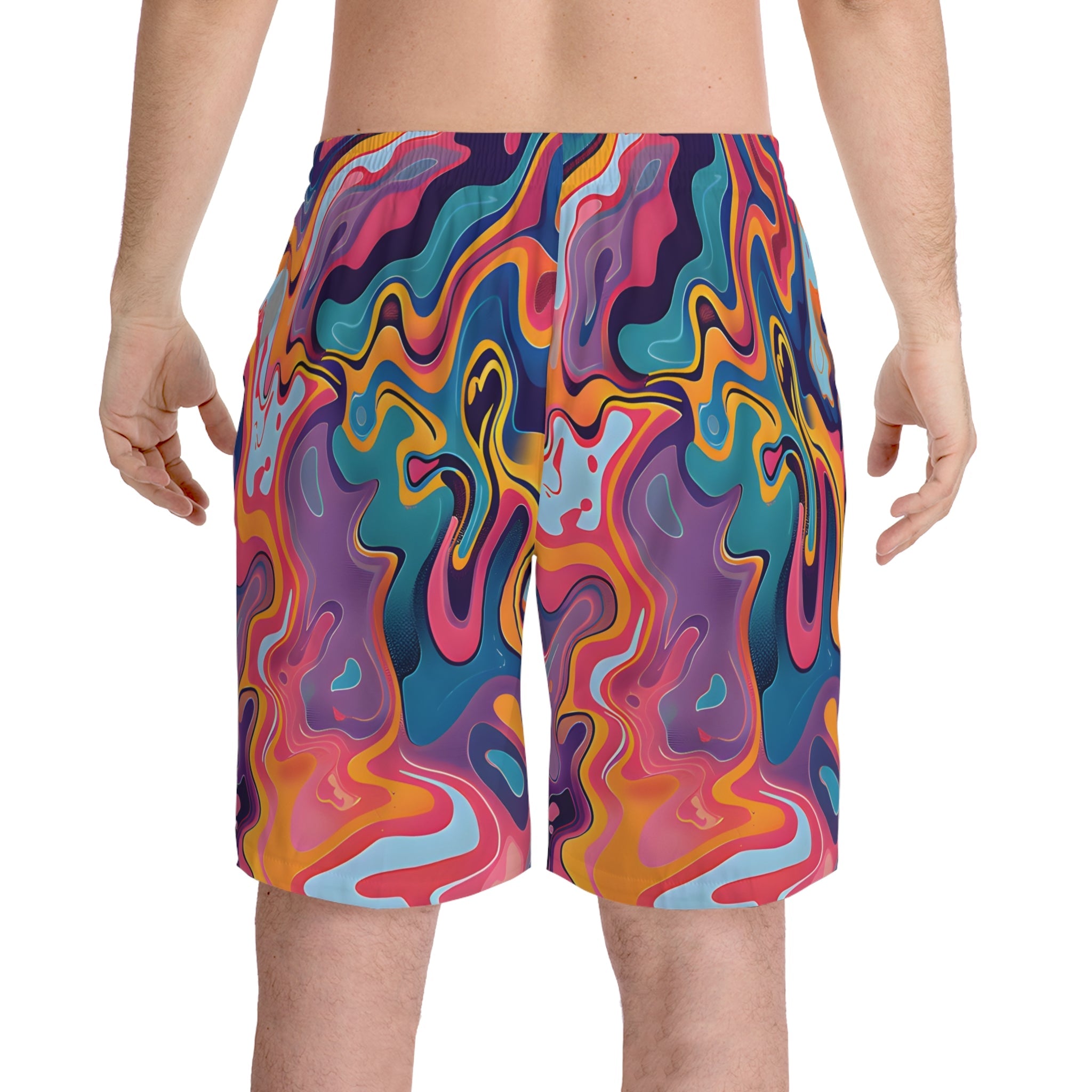 Beach Shorts - Men's Psychedelic Beach Shorts - Acid Daddy