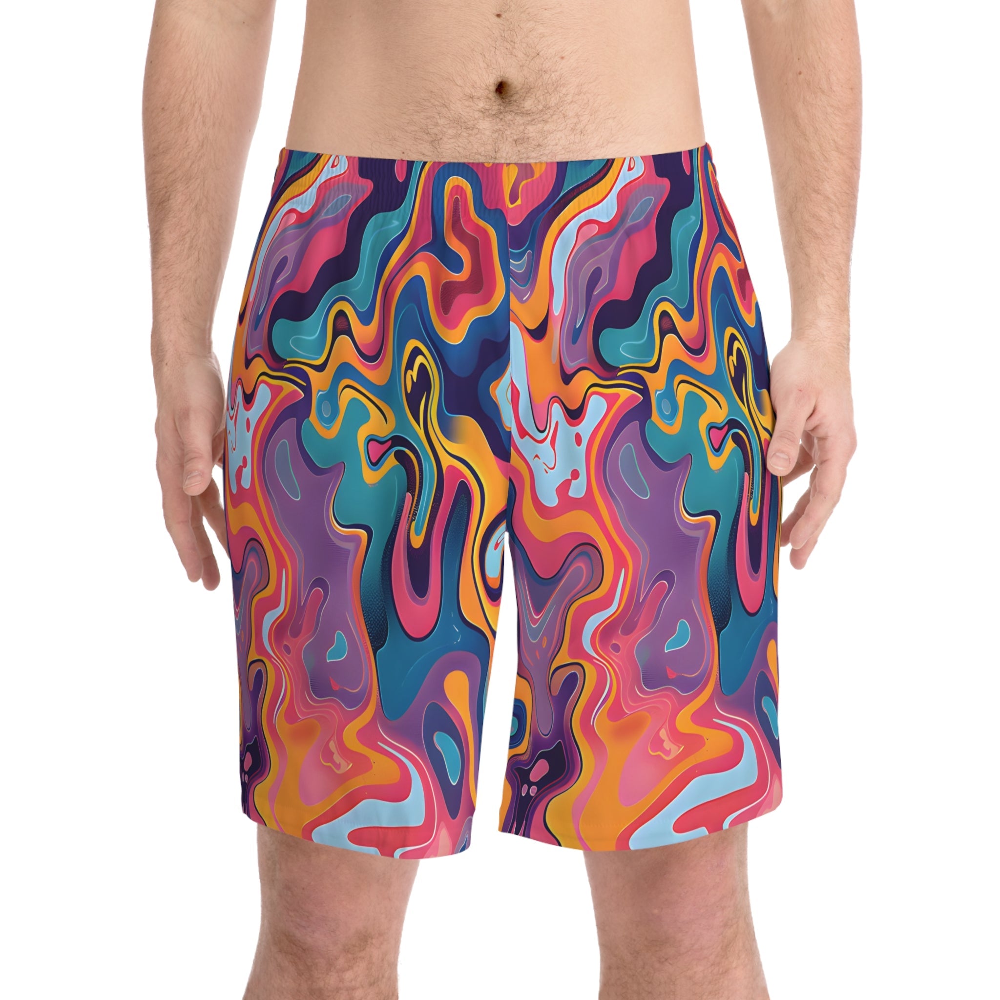 Beach Shorts - Men's Psychedelic Beach Shorts - Acid Daddy