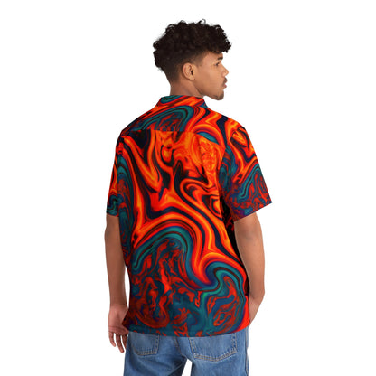 Hawaiian Shirts - Men's Pulsating Sunset Hawaiian Shirt - Acid Daddy