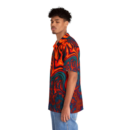 Hawaiian Shirts - Men's Pulsating Sunset Hawaiian Shirt - Acid Daddy