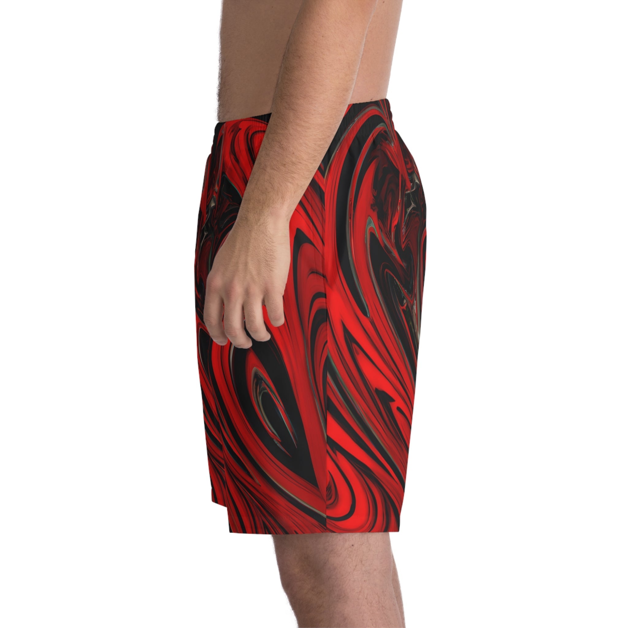 Beach Shorts - Men's Raging Heart Print Beach Shorts - Acid Daddy