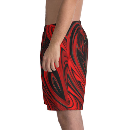 Beach Shorts - Men's Raging Heart Print Beach Shorts - Acid Daddy