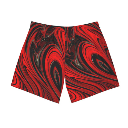 Beach Shorts - Men's Raging Heart Print Beach Shorts - Acid Daddy