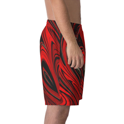 Beach Shorts - Men's Raging Heart Print Beach Shorts - Acid Daddy