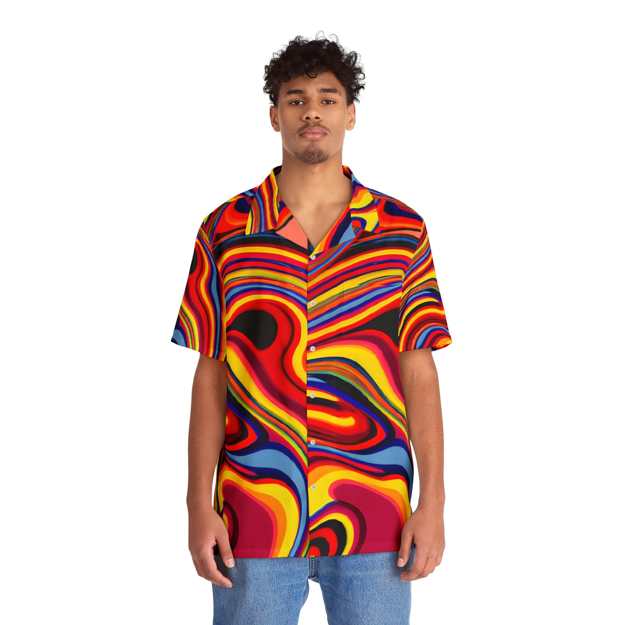 Hawaiian Shirts - Men's Retro Swirl Fiesta Hawaiian Shirt - Acid Daddy