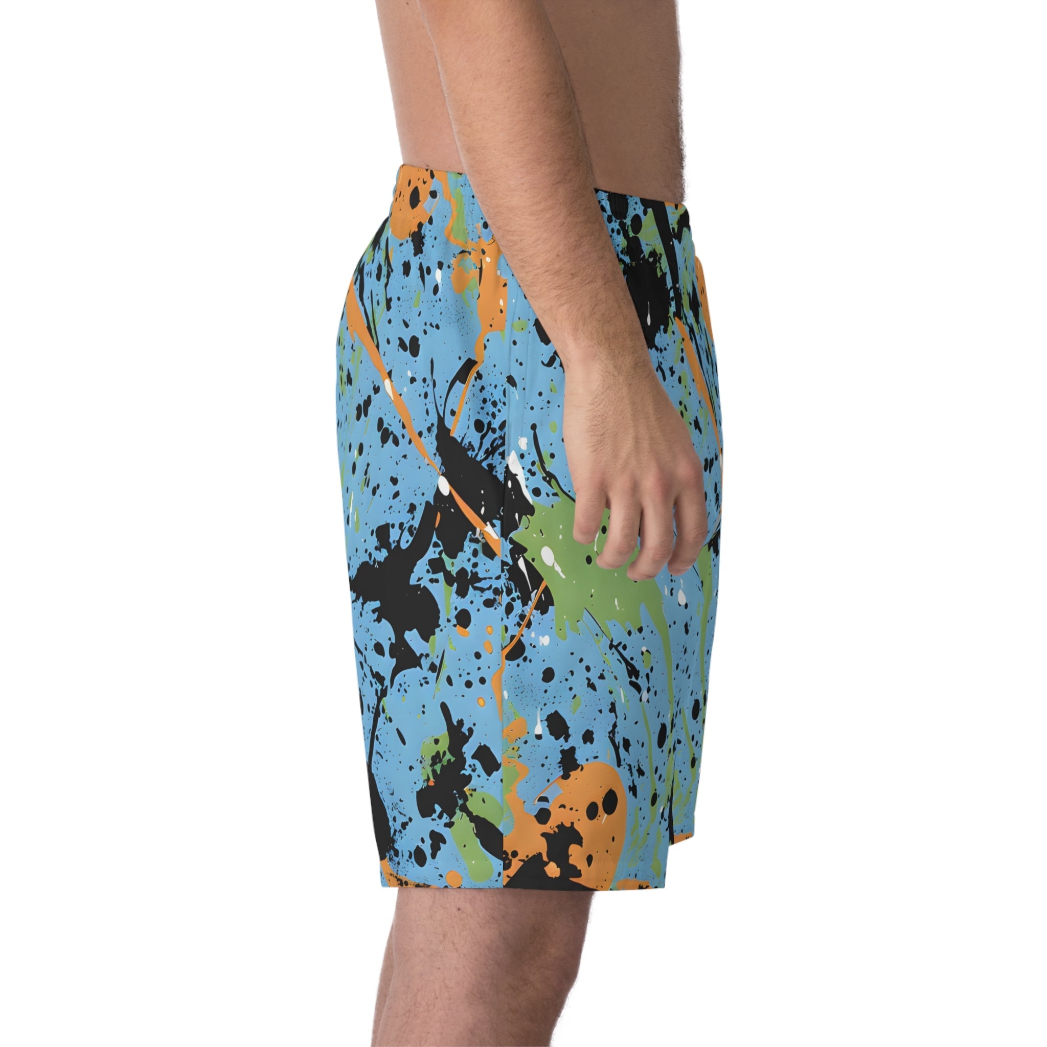 Beach Shorts - Men's Sky Blue Splash Beach Shorts - Acid Daddy