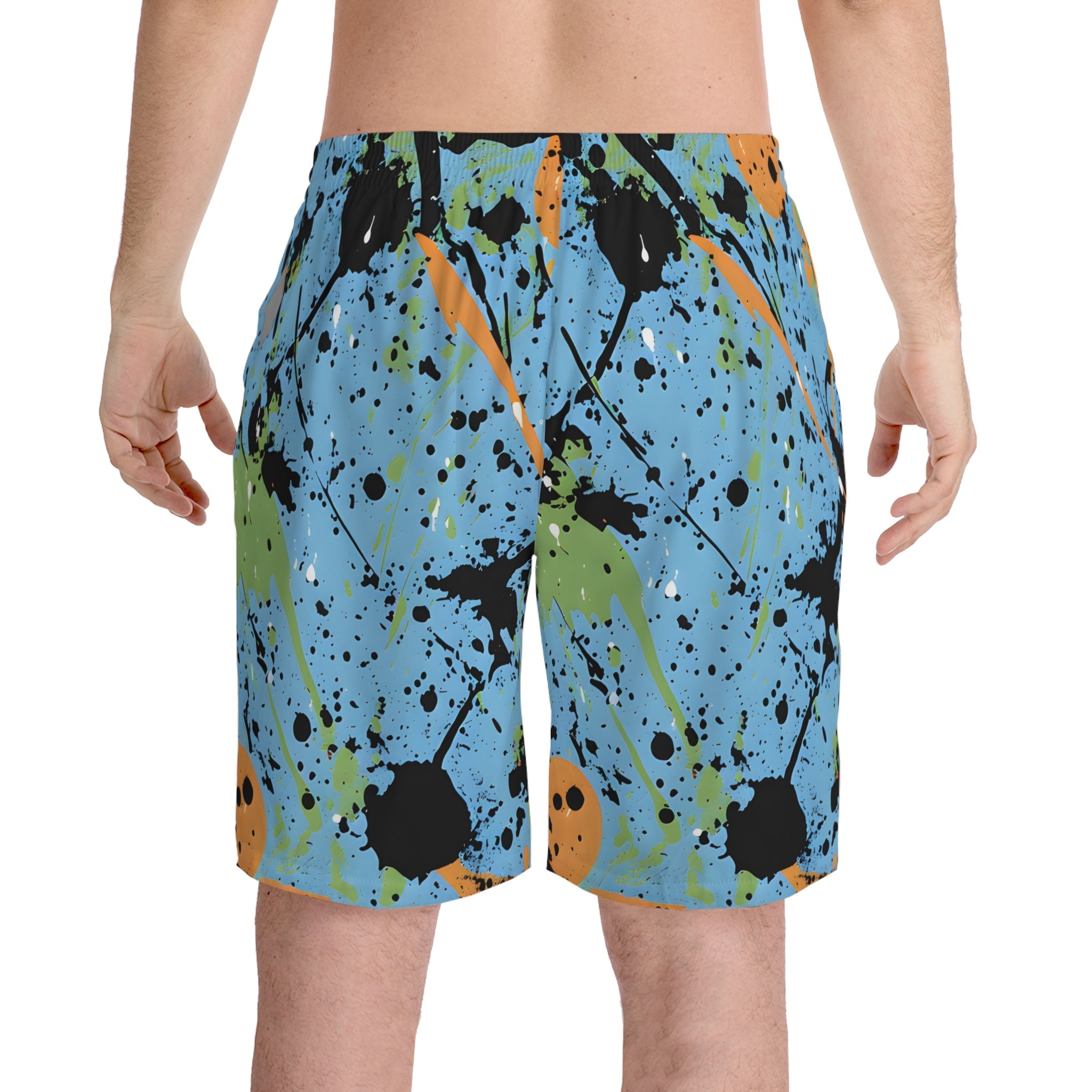 Beach Shorts - Men's Sky Blue Splash Beach Shorts - Acid Daddy