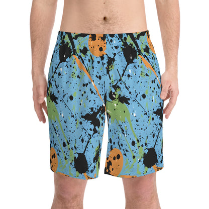 Beach Shorts - Men's Sky Blue Splash Beach Shorts - Acid Daddy