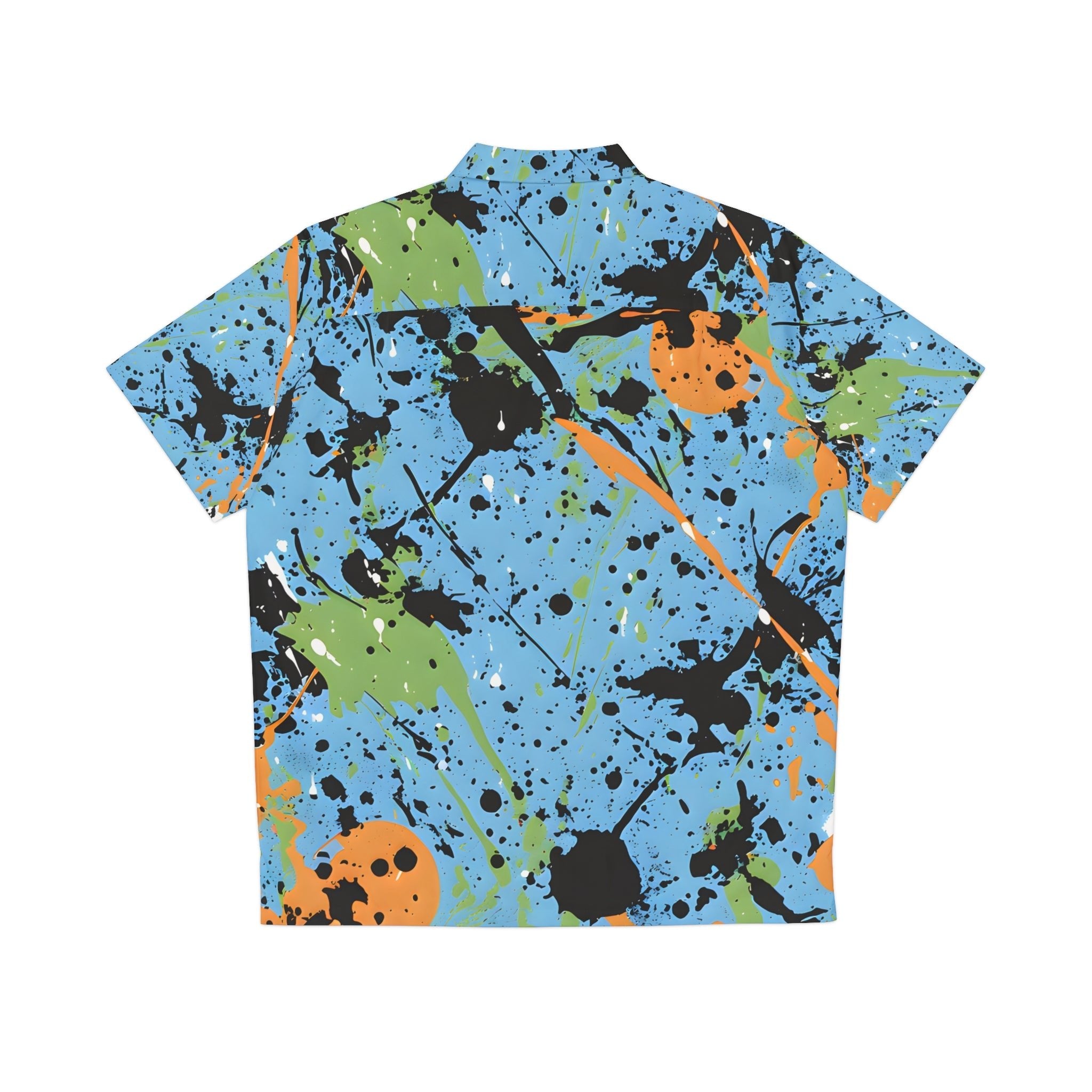 Hawaiian Shirts - Men's Sky Blue Splash Hawaiian Shirt - Acid Daddy