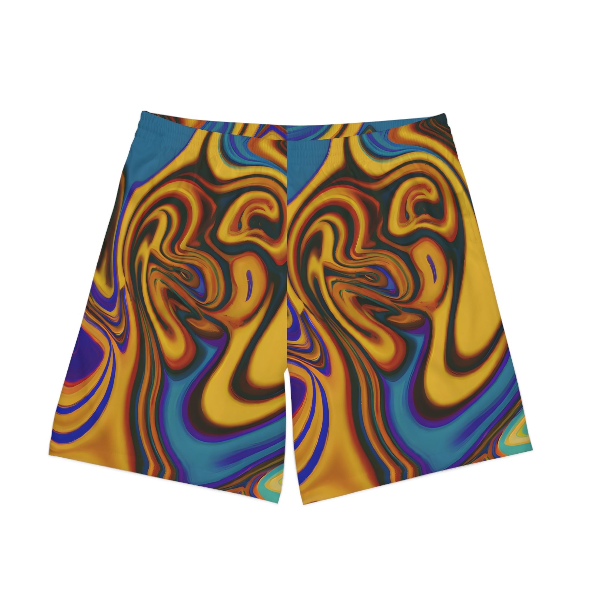 All Over Prints - Men's Transcendent Gold Swim Beach Shorts - Acid Daddy