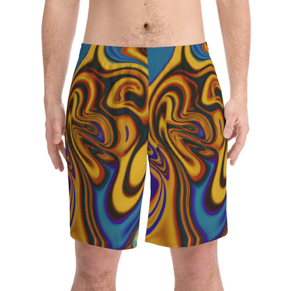 All Over Prints - Men's Transcendent Gold Swim Beach Shorts - Acid Daddy