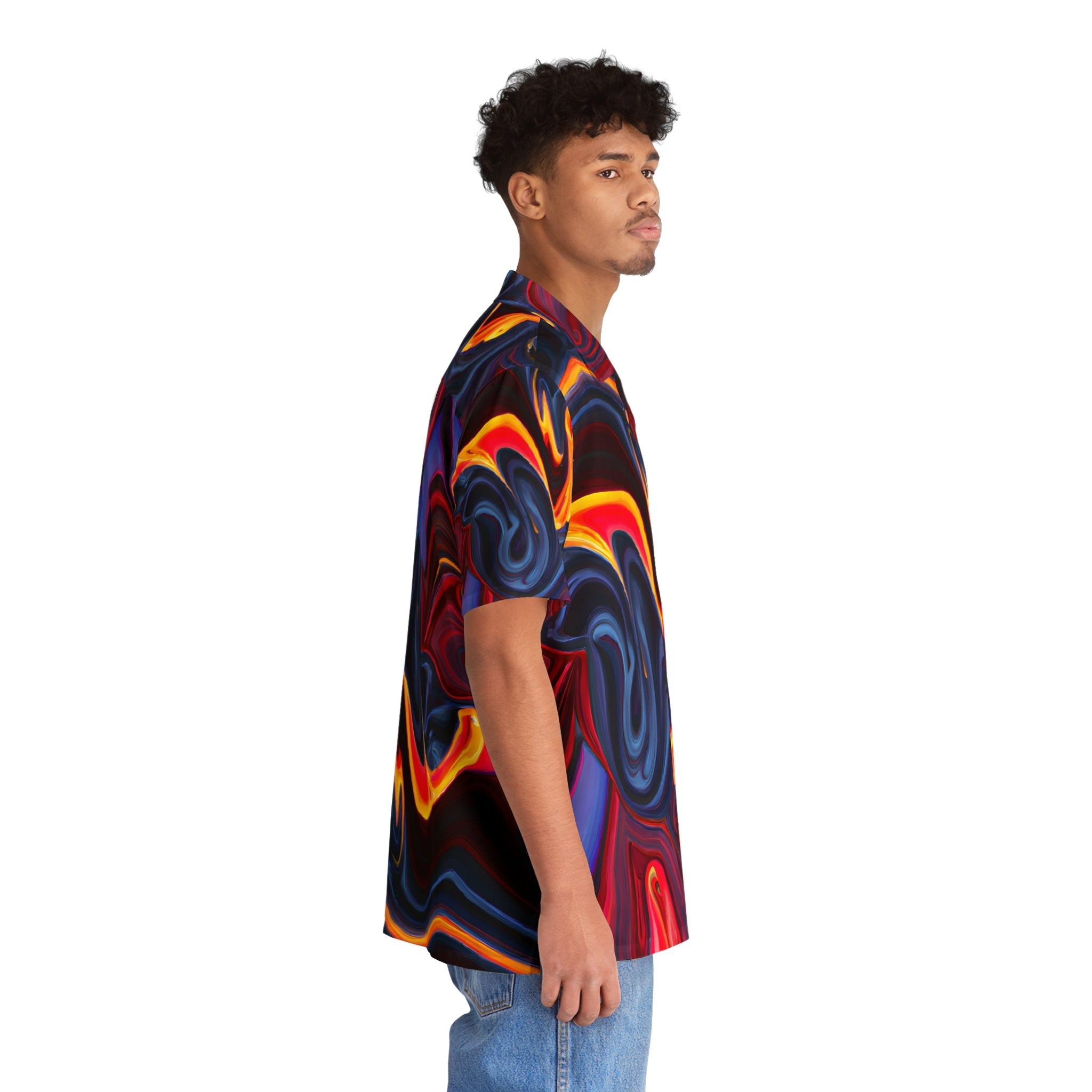 Hawaiian Shirts - Men's Trippy Flare Hawaiian Shirt - Acid Daddy