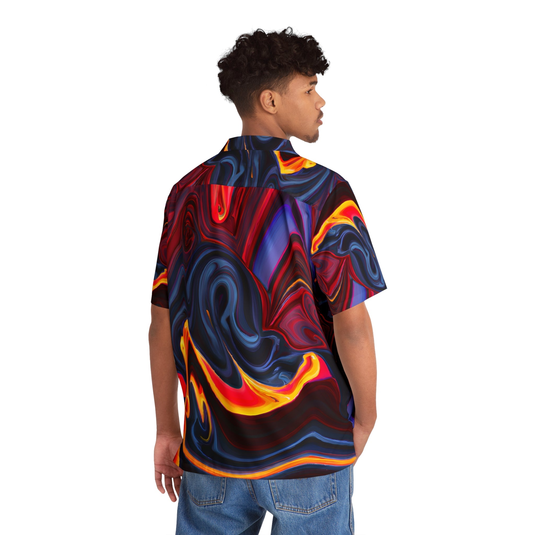 Hawaiian Shirts - Men's Trippy Flare Hawaiian Shirt - Acid Daddy