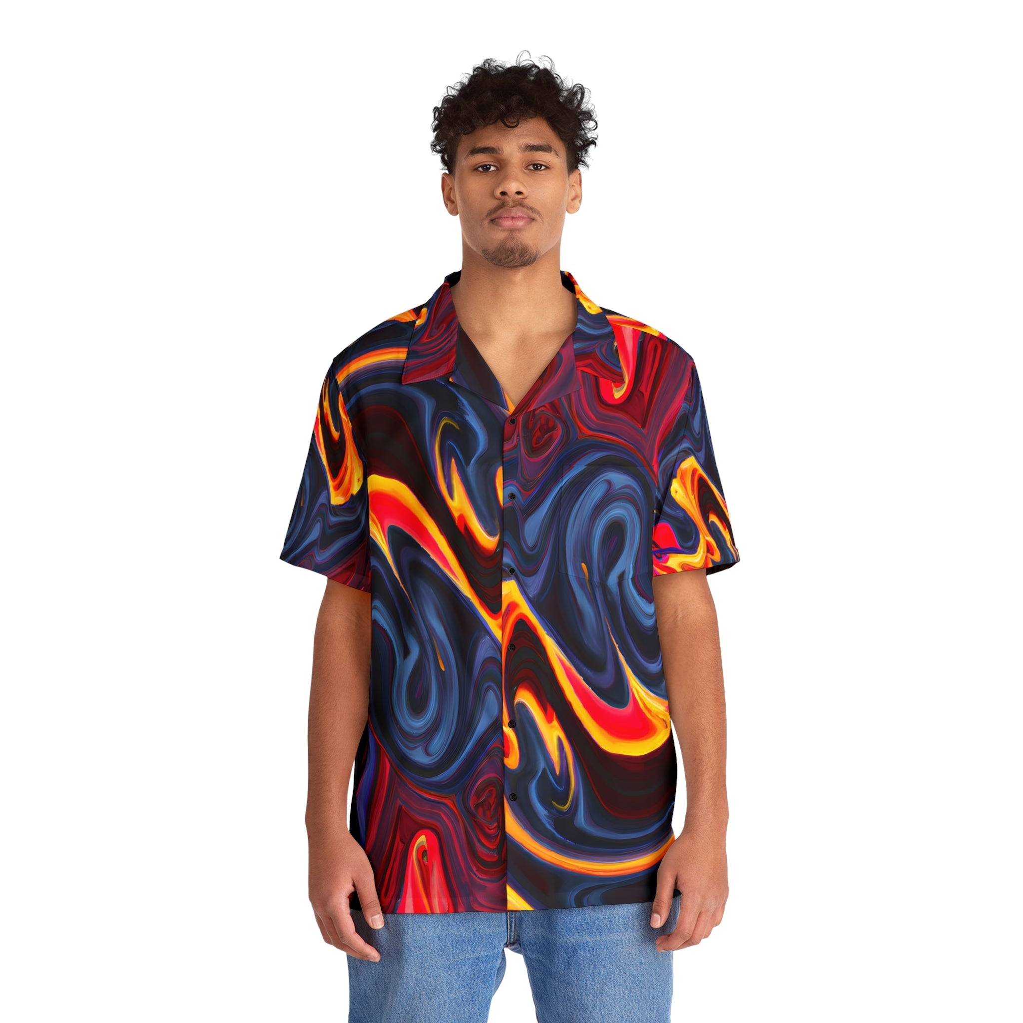 Hawaiian Shirts - Men's Trippy Flare Hawaiian Shirt - Acid Daddy