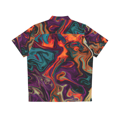 Hawaiian Shirts - Men's Trippy Red Hawaiian Shirt - Acid Daddy