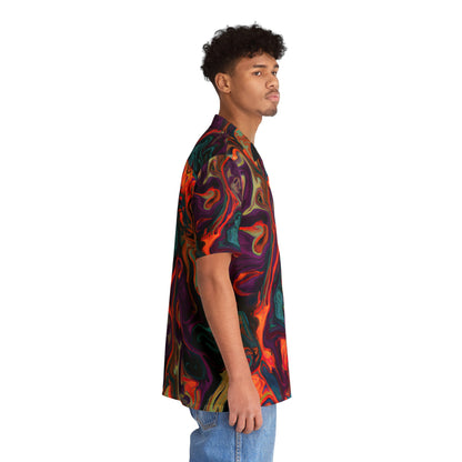 Hawaiian Shirts - Men's Trippy Red Hawaiian Shirt - Acid Daddy