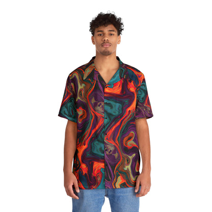 Hawaiian Shirts - Men's Trippy Red Hawaiian Shirt - Acid Daddy