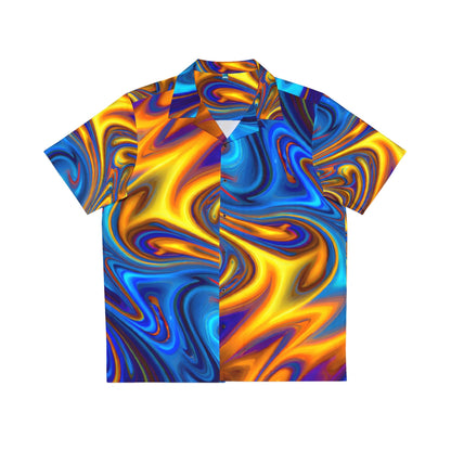 Hawaiian Shirts - Men's Trippy Swirls Hawaiian Shirt - Acid Daddy