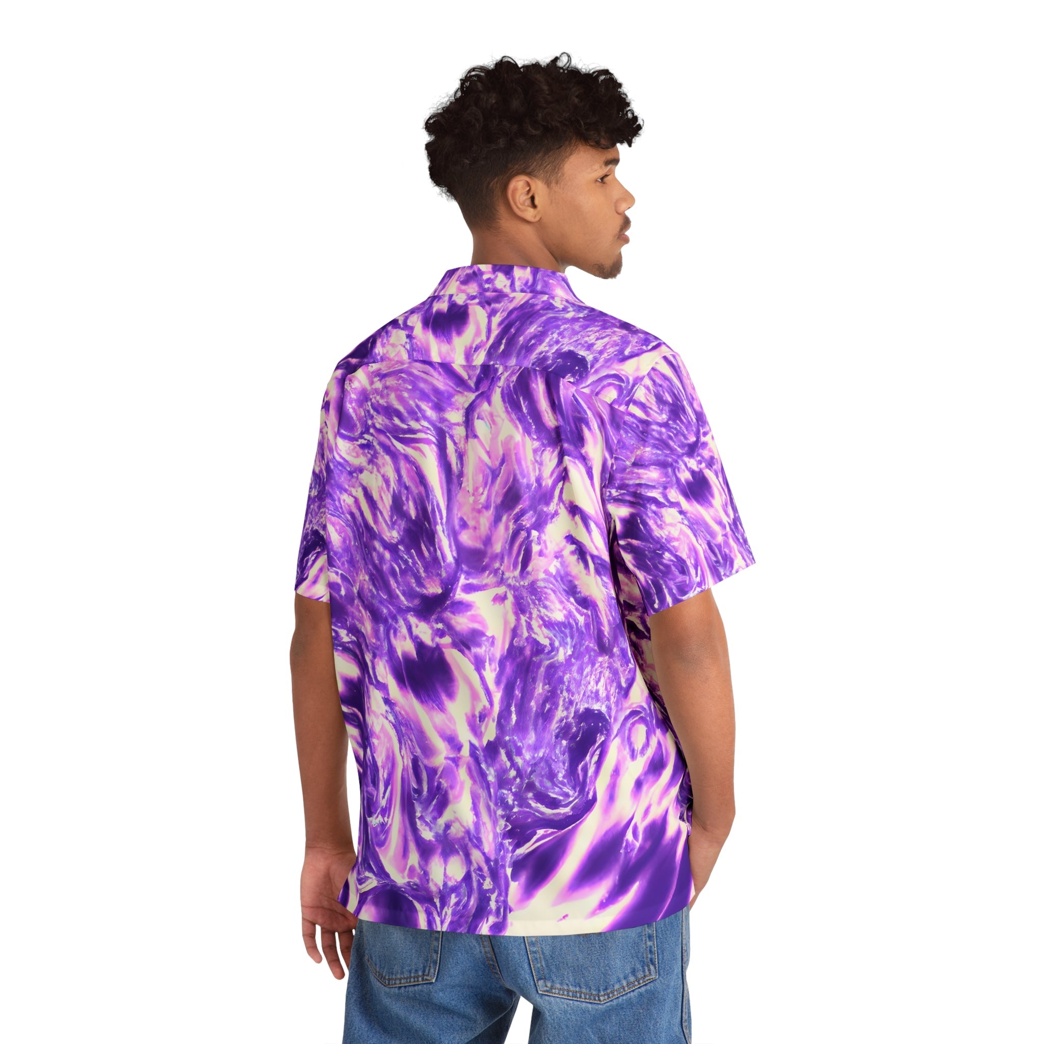 Hawaiian Shirts - Men's Vaporous Lavender Mist Hawaiian Shirt - Acid Daddy