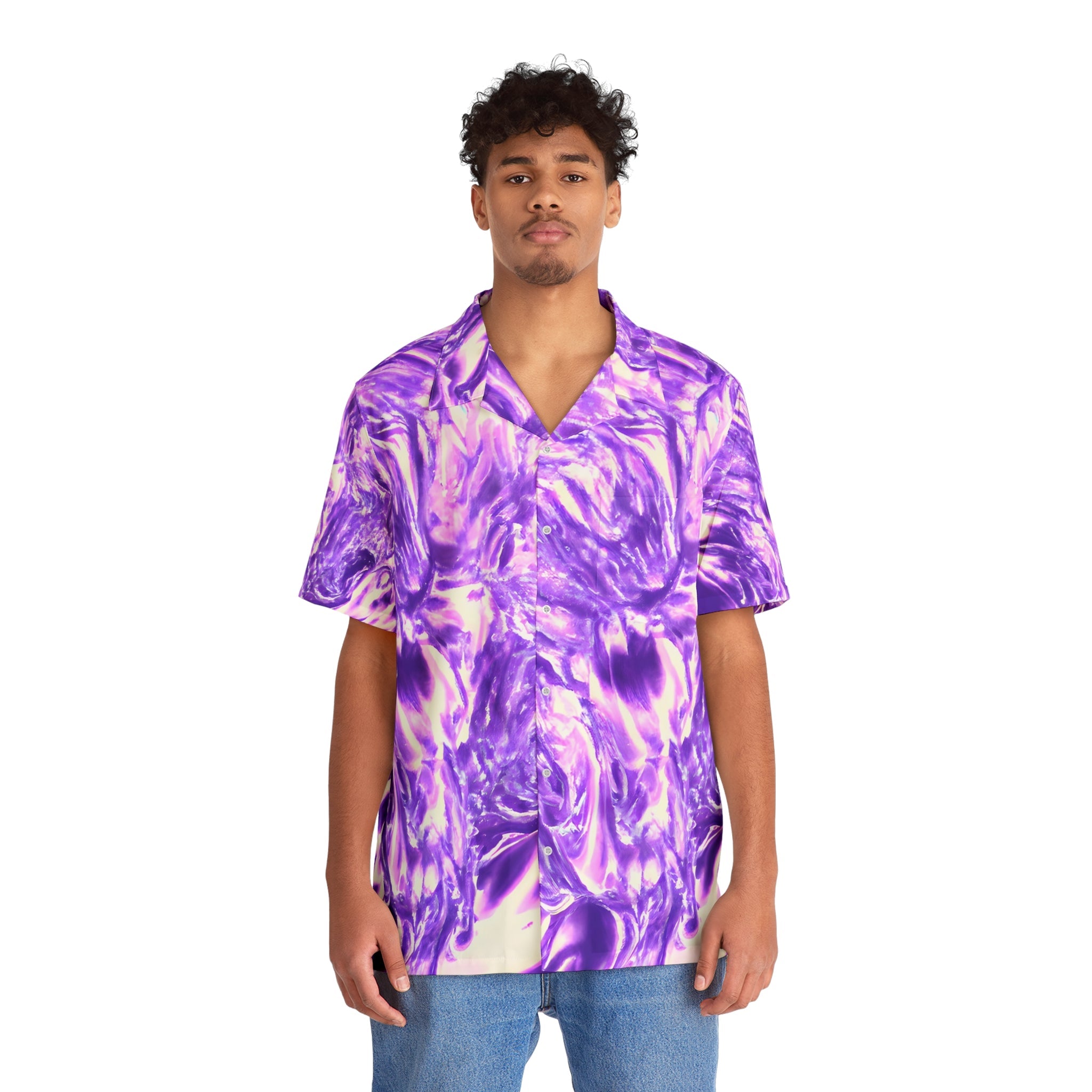 Hawaiian Shirts - Men's Vaporous Lavender Mist Hawaiian Shirt - Acid Daddy