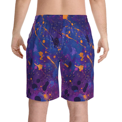 Beach Shorts - Men's Violet and Gold Midnight Beach Shorts - Acid Daddy