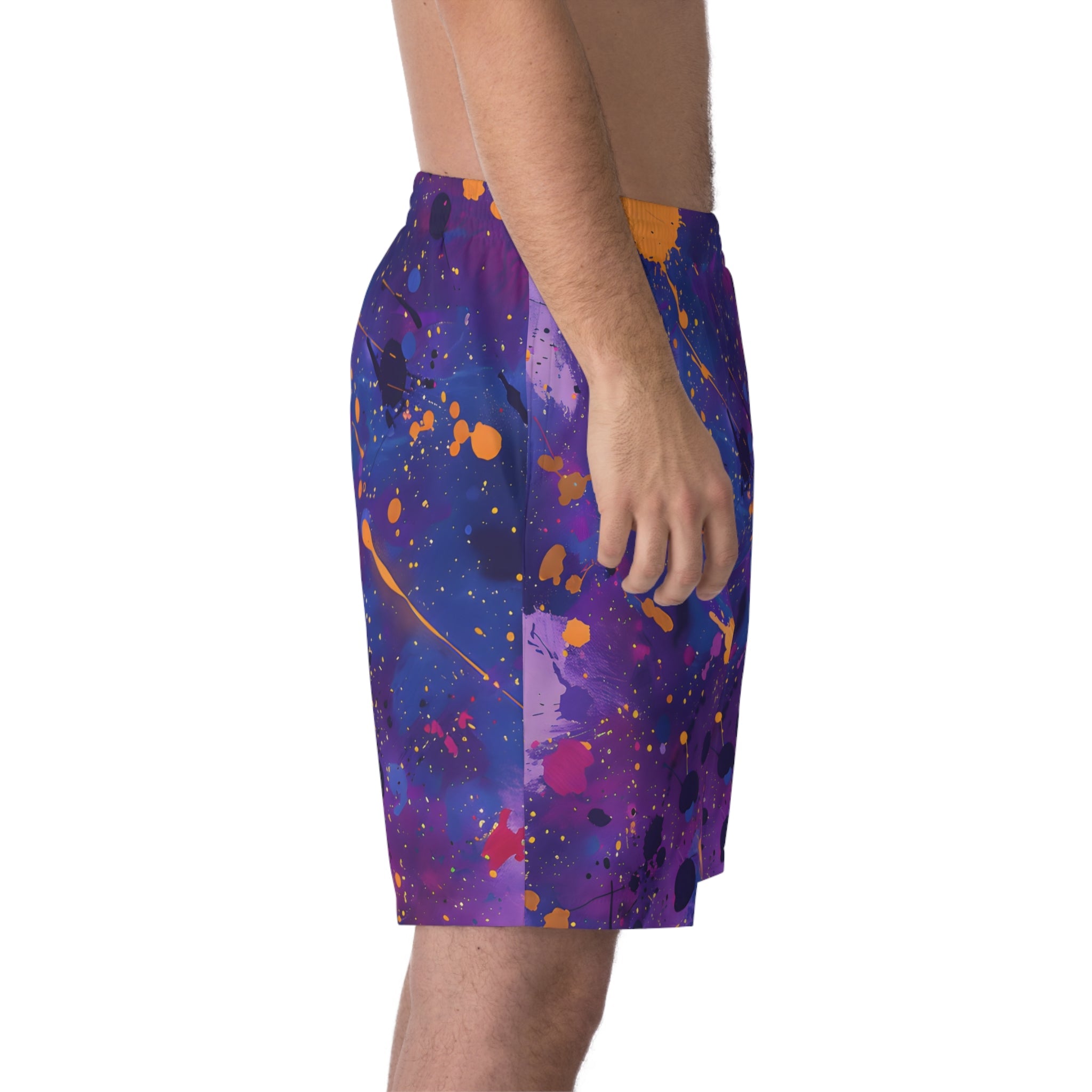 Beach Shorts - Men's Violet and Gold Midnight Beach Shorts - Acid Daddy