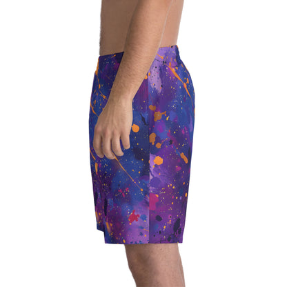 Beach Shorts - Men's Violet and Gold Midnight Beach Shorts - Acid Daddy