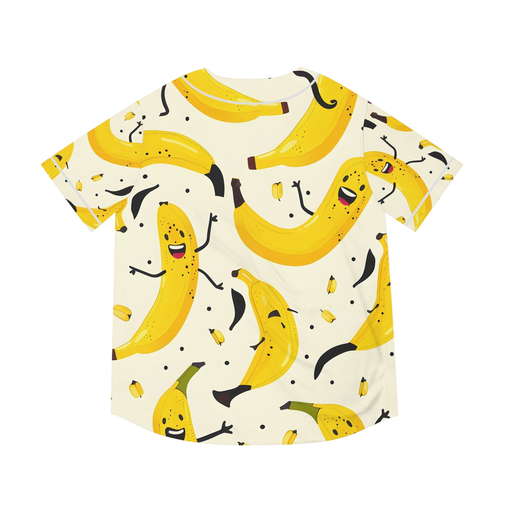 Hawaiian Shirts - Men's Yellow Joyful Banana Baseball Jersey - Acid Daddy