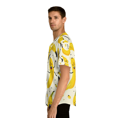 Hawaiian Shirts - Men's Yellow Joyful Banana Baseball Jersey - Acid Daddy