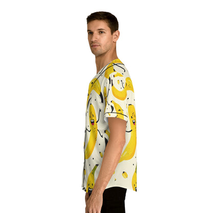 Hawaiian Shirts - Men's Yellow Joyful Banana Baseball Jersey - Acid Daddy