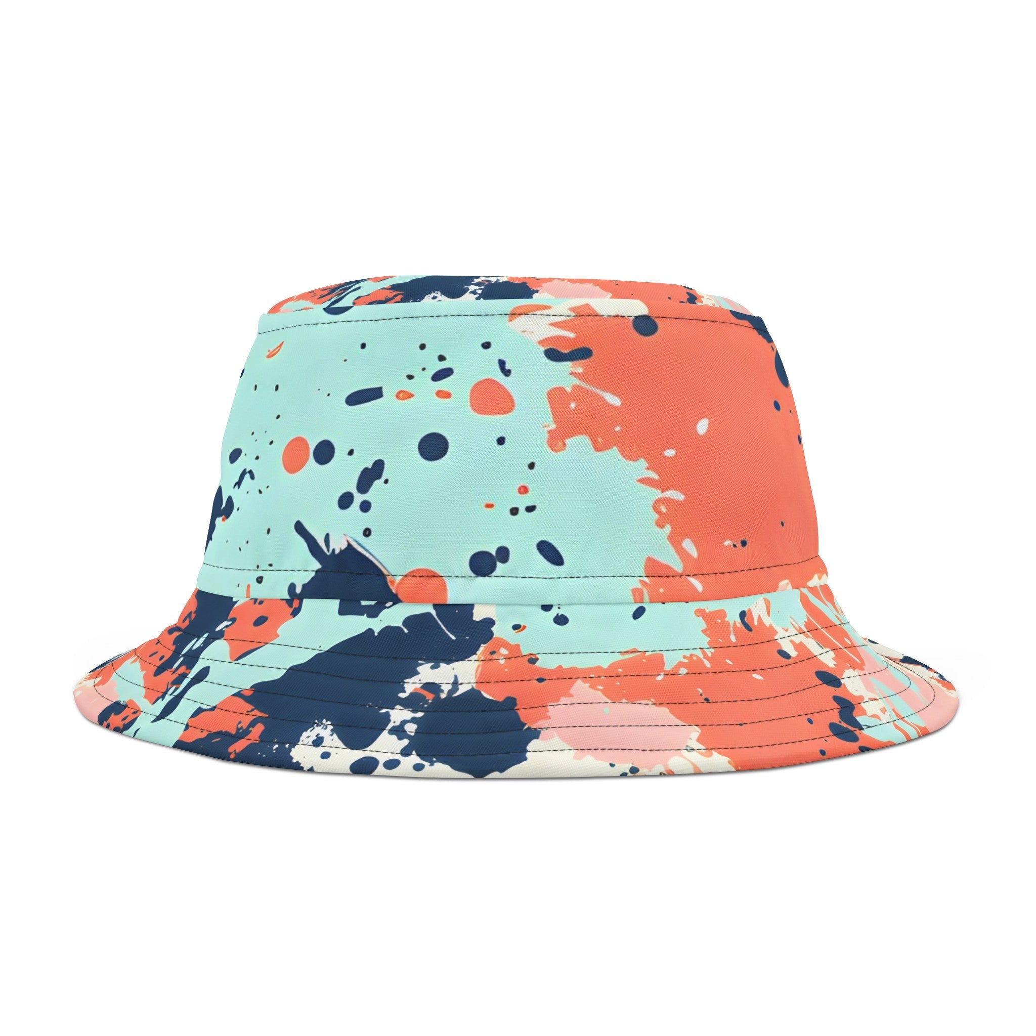 Hats - Mint Green Coral Splash Fest Bucket Hat - Acid Daddy