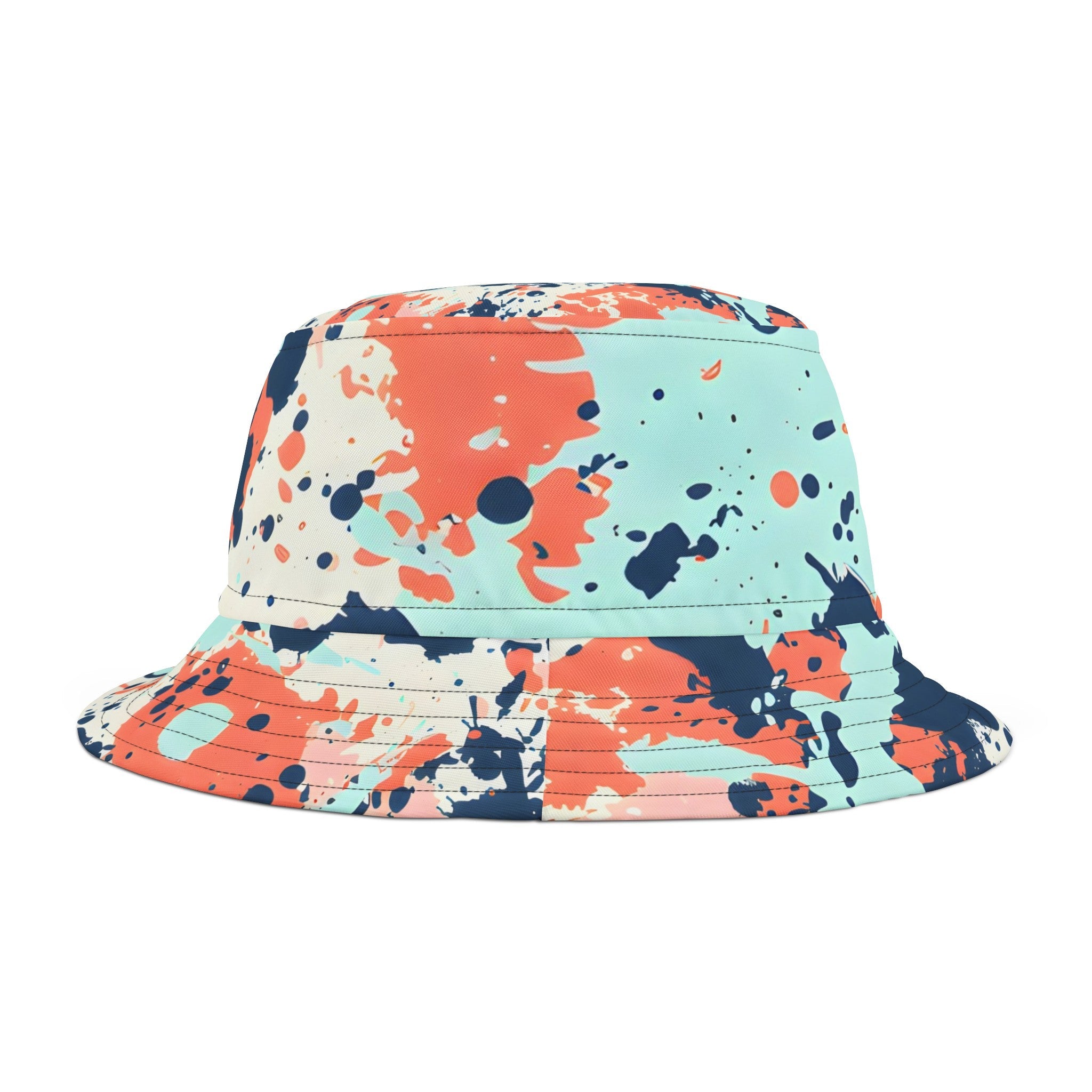 Hats - Mint Green Coral Splash Fest Bucket Hat - Acid Daddy