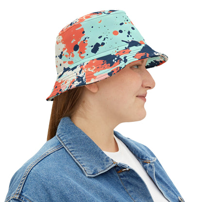 Hats - Mint Green Coral Splash Fest Bucket Hat - Acid Daddy