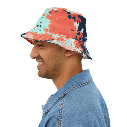 Hats - Mint Green Coral Splash Fest Bucket Hat - Acid Daddy