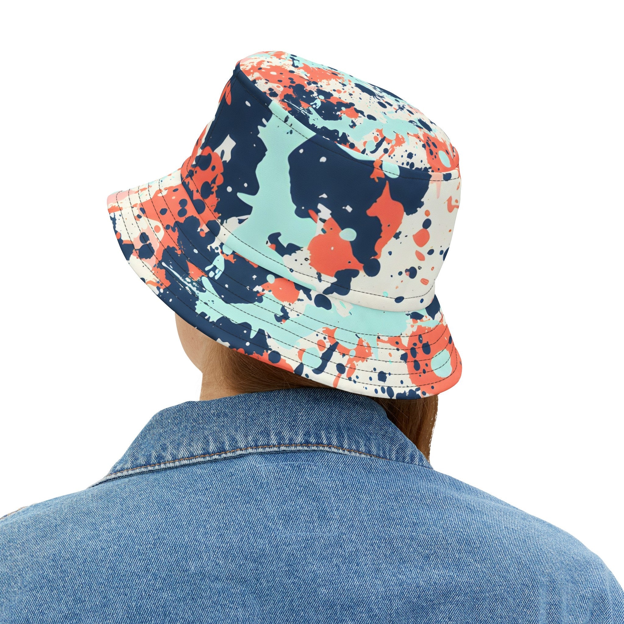 Hats - Mint Green Coral Splash Fest Bucket Hat - Acid Daddy