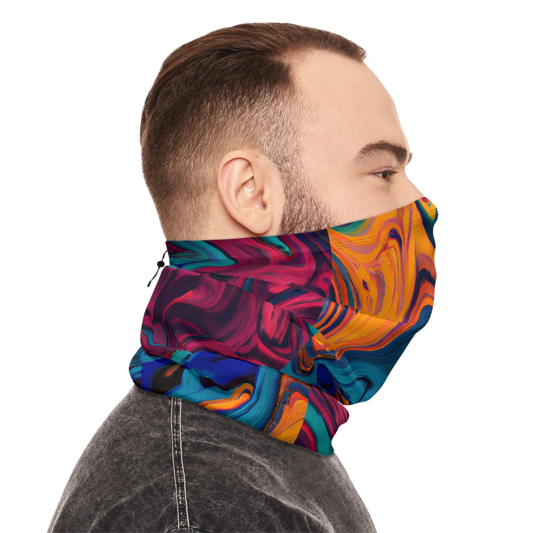 Gaiters - Mosaic Stir Motif Winter Neck Gaiter - Acid Daddy