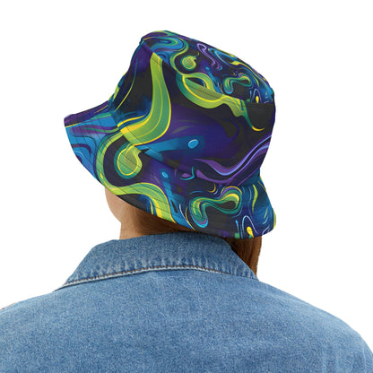 Hats - Mystic Turquoise Groove Bucket Hat - Acid Daddy