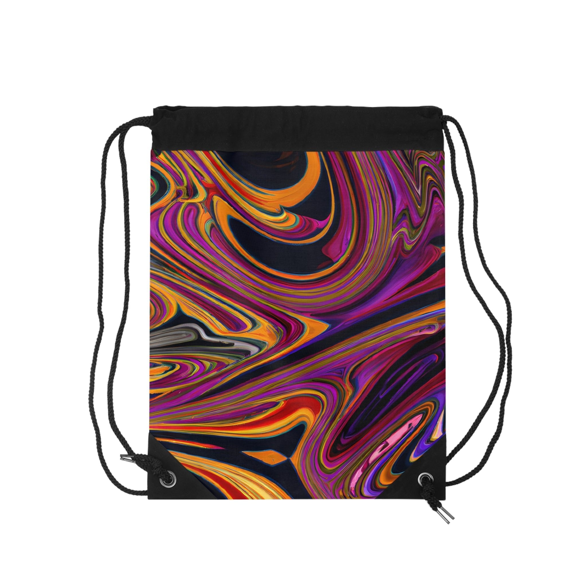 Bags - Nebulous Violet Psychedelic Drawstring Bag - Acid Daddy