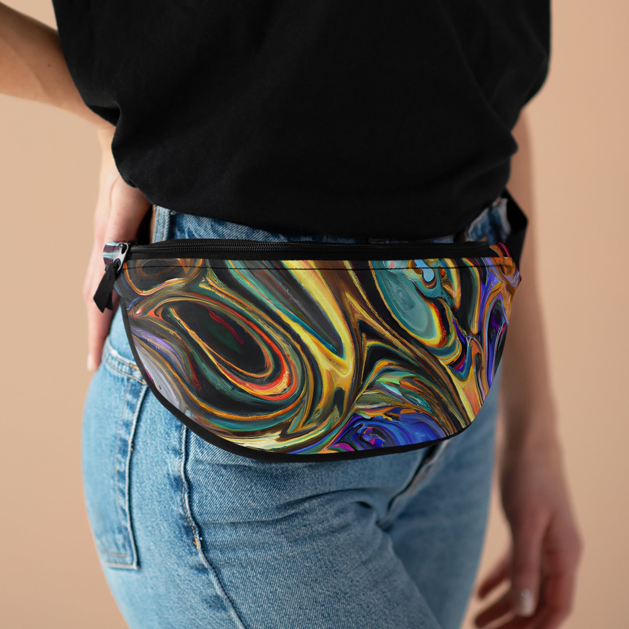 Fanny Packs - Painted Serenity Trippy Festival Fanny Pack (Medium) - Acid Daddy